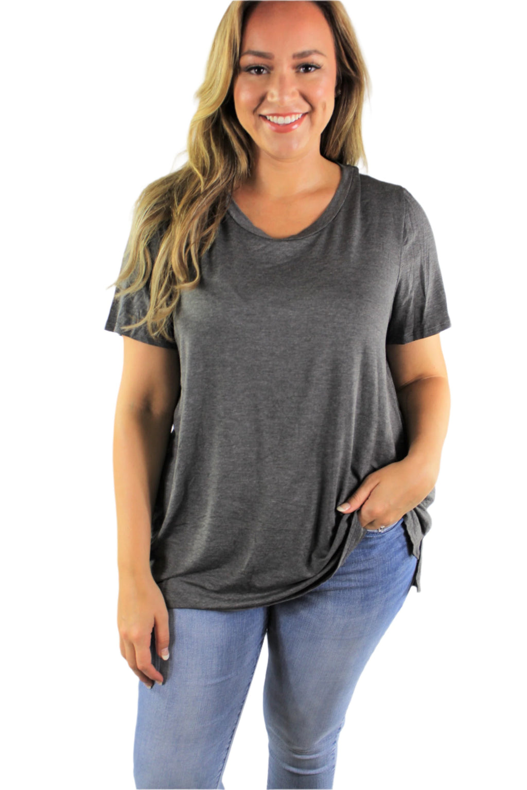 Plus Size Short Sleeve Relaxed Fit Top