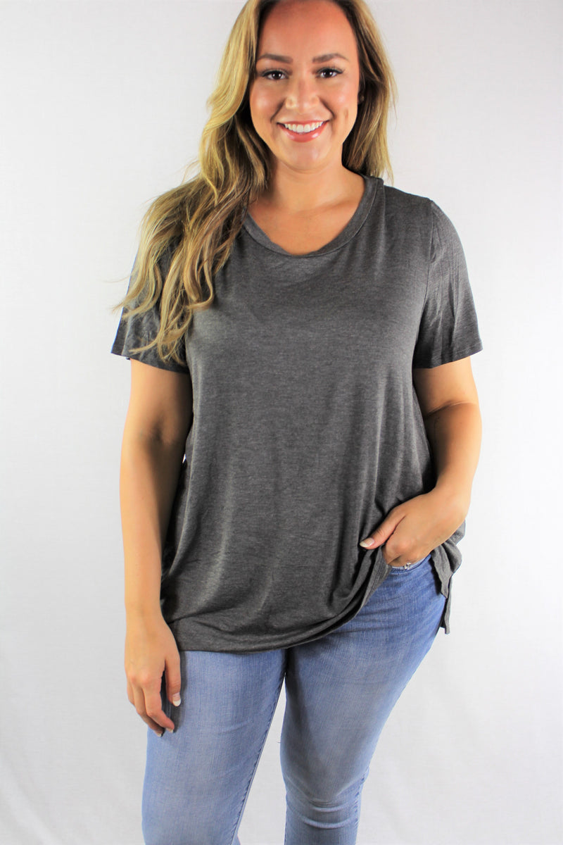 Plus Size Short Sleeve Relaxed Fit Top