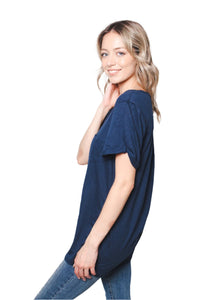 Women's Short Sleeve Scoop Neck Pocket Tee