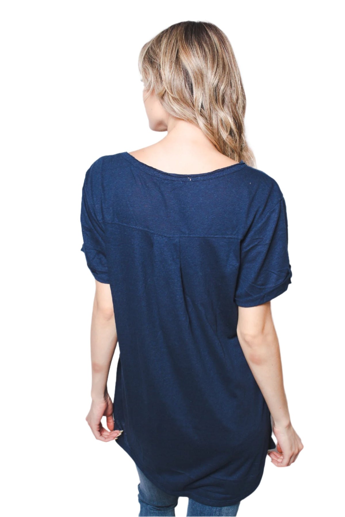 Women's Short Sleeve Scoop Neck Pocket Tee