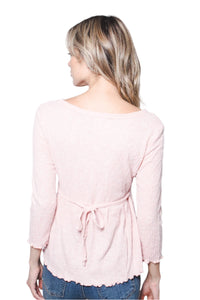 Women's Peplum Top With Scalloped Hem