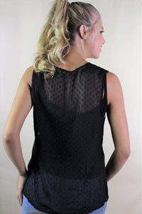 Women's Sleeveless Floral Lace Top
