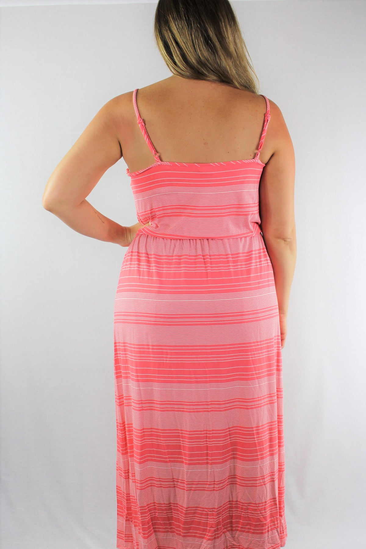 Women's Plus Size Strappy Long Summer Dress