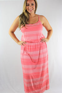 Women's Plus Size Strappy Long Summer Dress