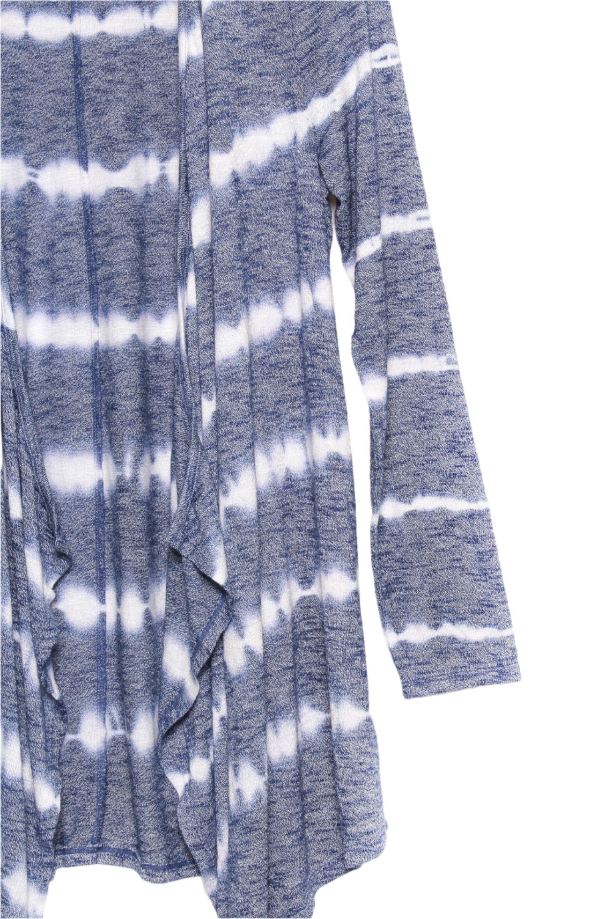Women’s Long Sleeve Waterfall Tie Dye Cardigan