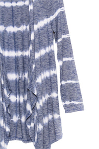 Women’s Long Sleeve Waterfall Tie Dye Cardigan