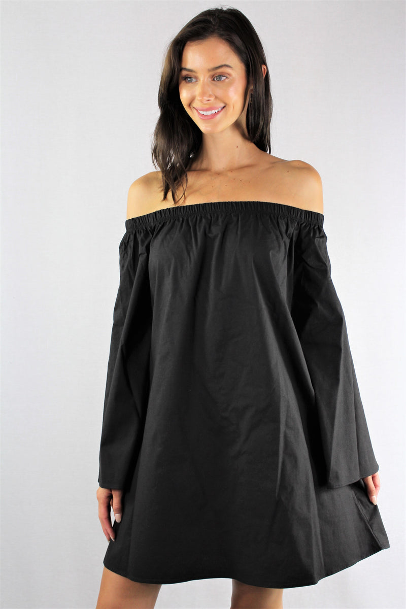 Women's Bell Sleeve Off Shoulder Dress