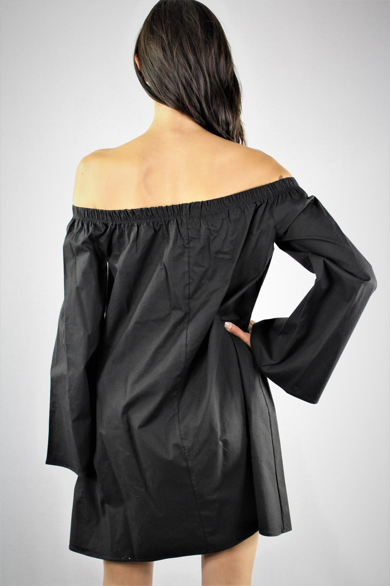 Women's Bell Sleeve Off Shoulder Dress