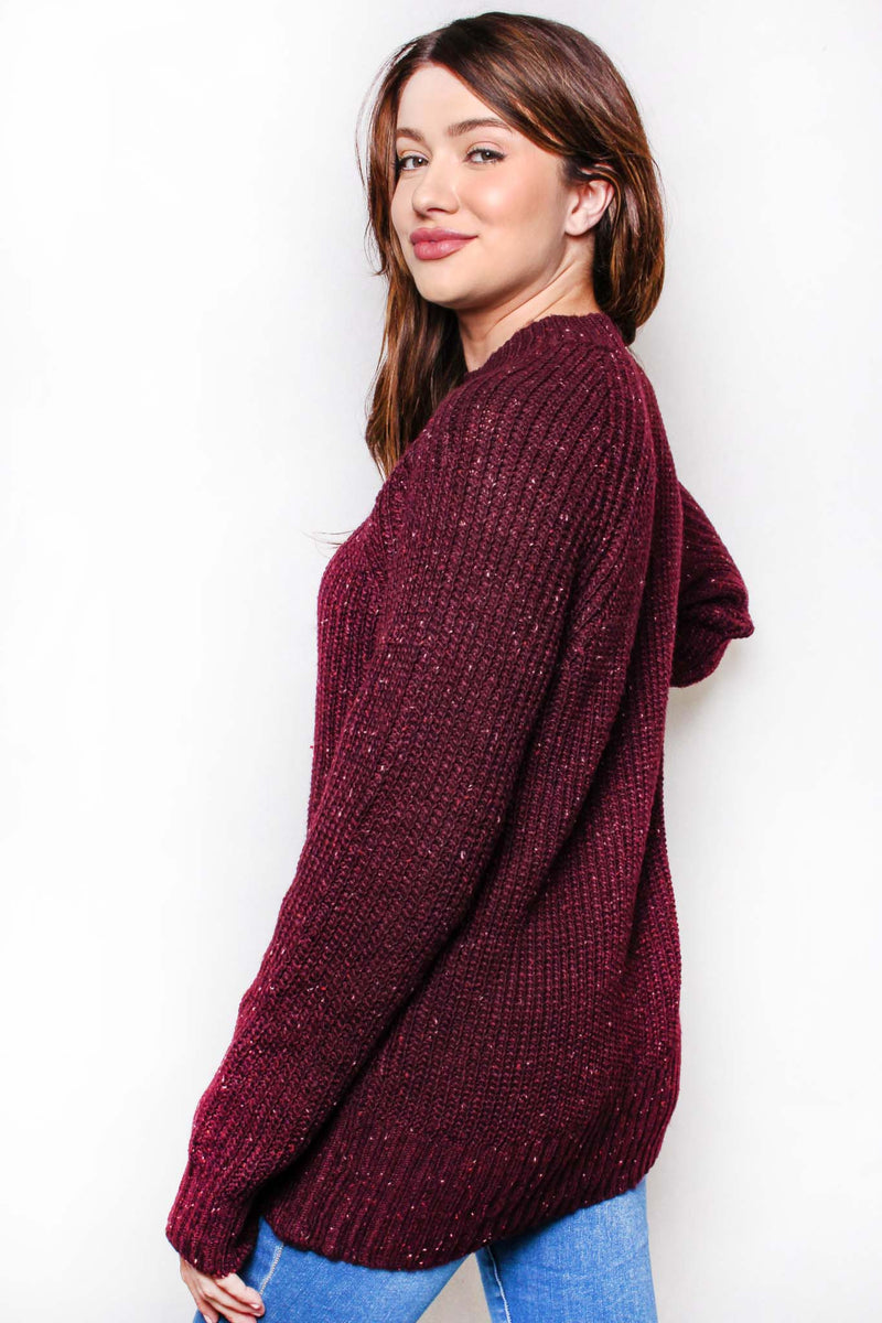 Women's Long Sleeves Round Neck Knitted Sweater