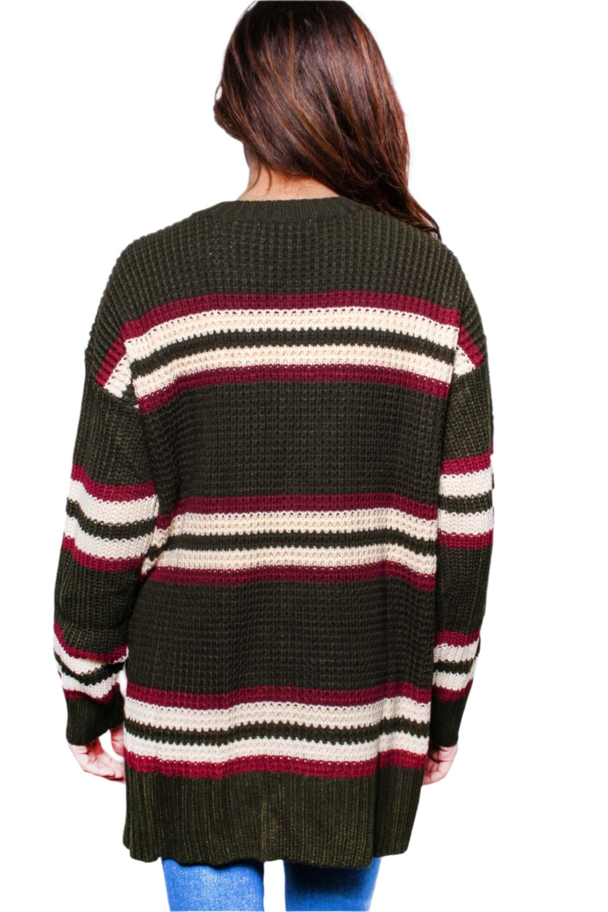 Women's Long Sleeves Crew Neck Knitted Sweater