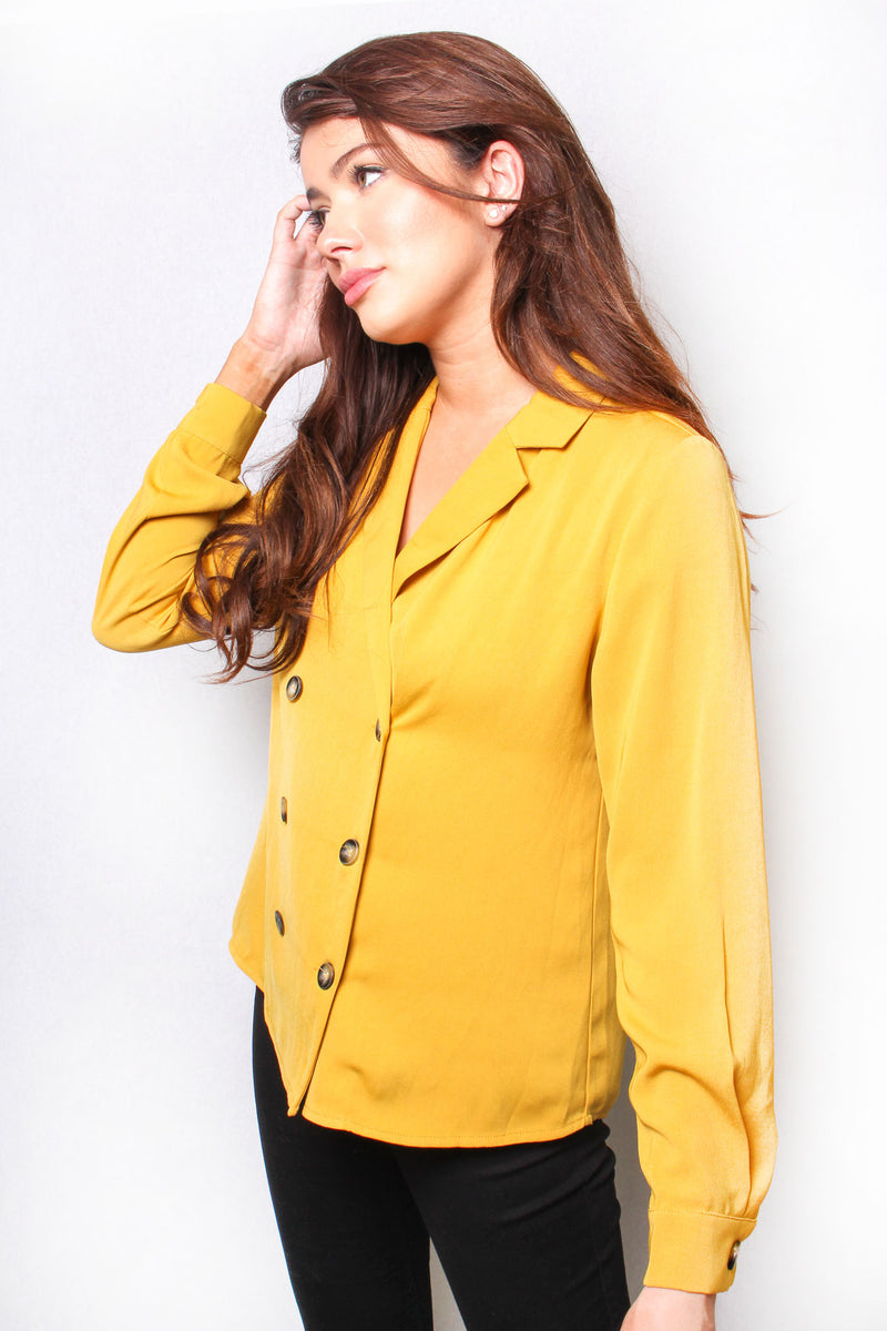 Women's Solid Long Sleeve Double Breasted Blazer