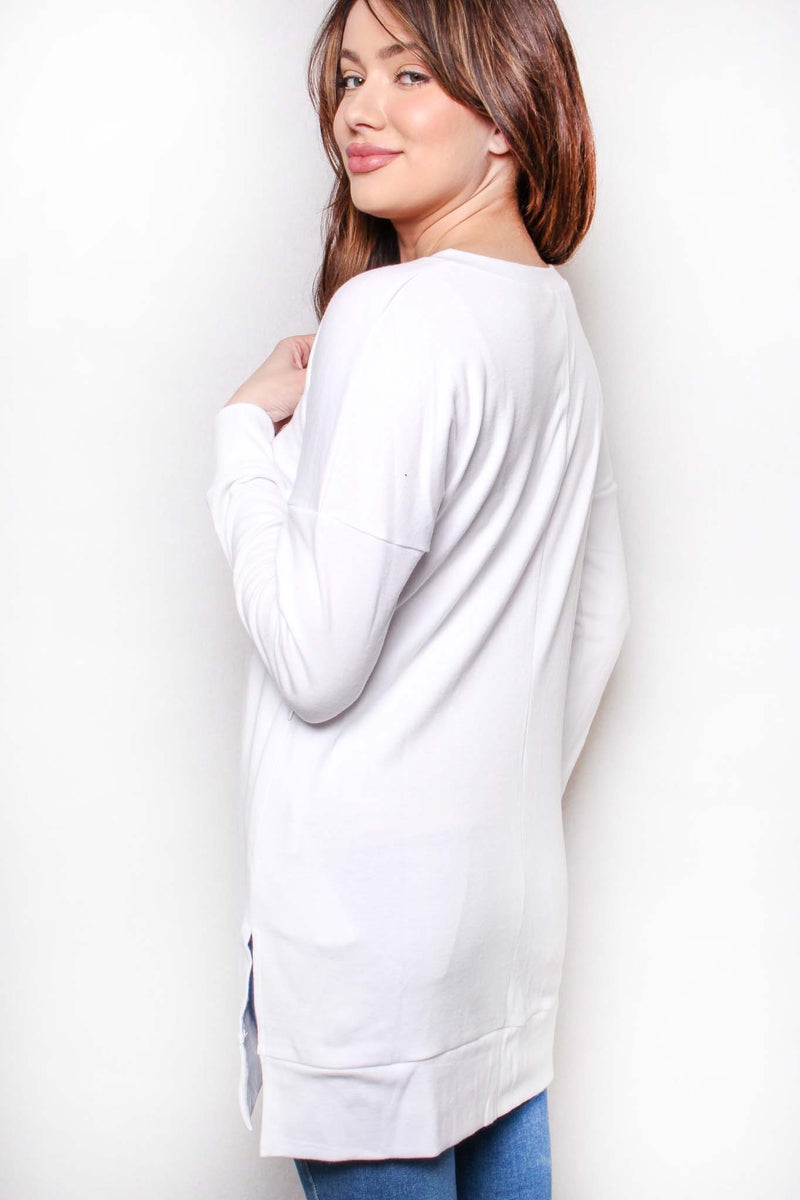 Women's Plus Long Sleeves V Neck Basic Sweater