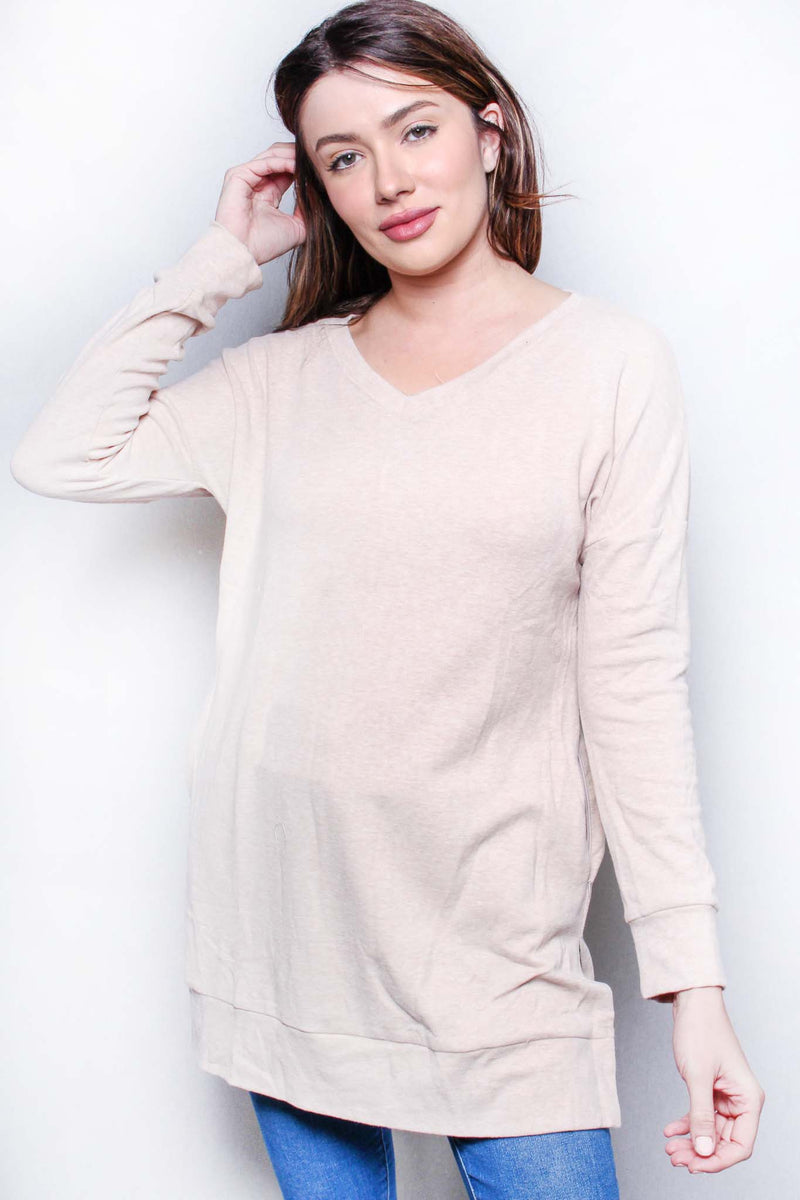 Women's Long Sleeves V Neck Basic Sweater