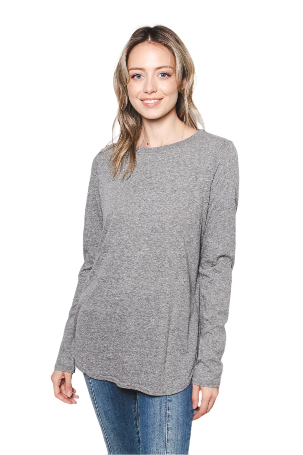 Women's Long Sleeve Crew Neck Relaxed Fit Top