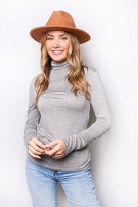 Women's Long Sleeve Turtleneck Basic Top