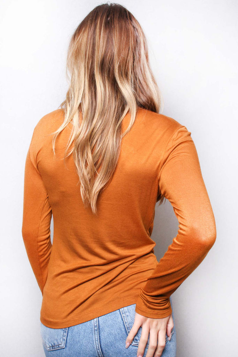 Women's Long Sleeve Turtleneck Basic Top