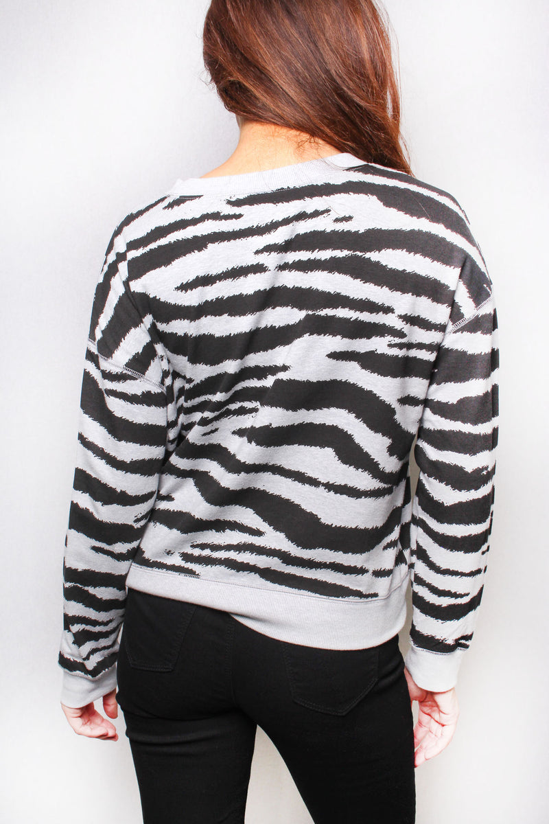 Women's Round Neck Long Sleeve Printed Sweater