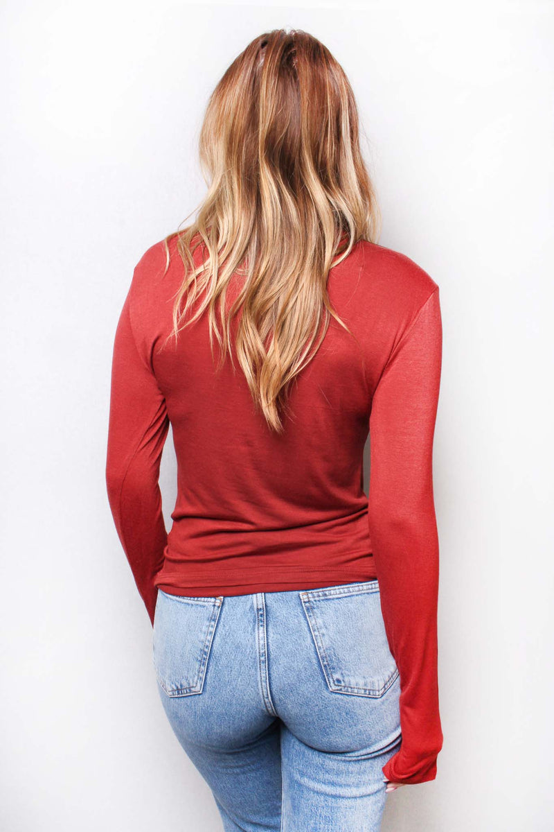 Women's Long Sleeve Turtleneck Basic Top