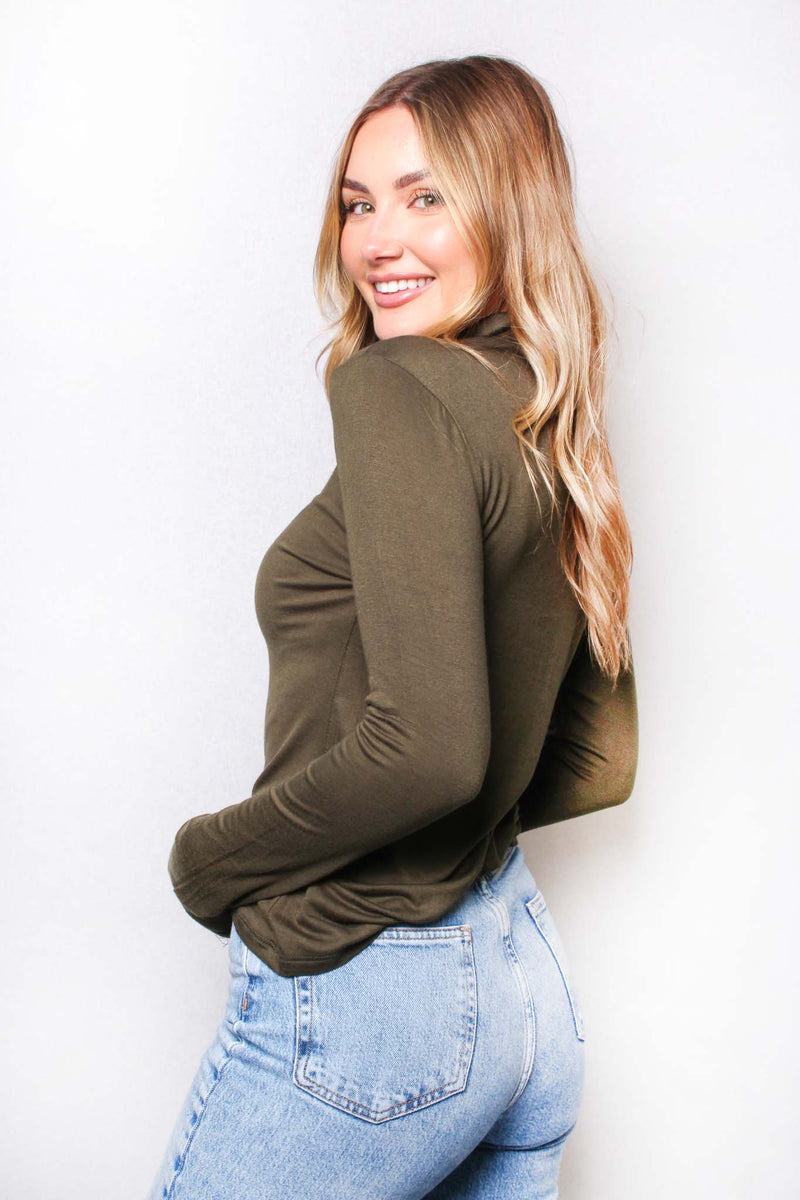 Women's Long Sleeve Turtleneck Basic Top