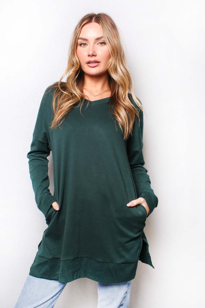 Women's Long Sleeves V Neck Basic Sweater