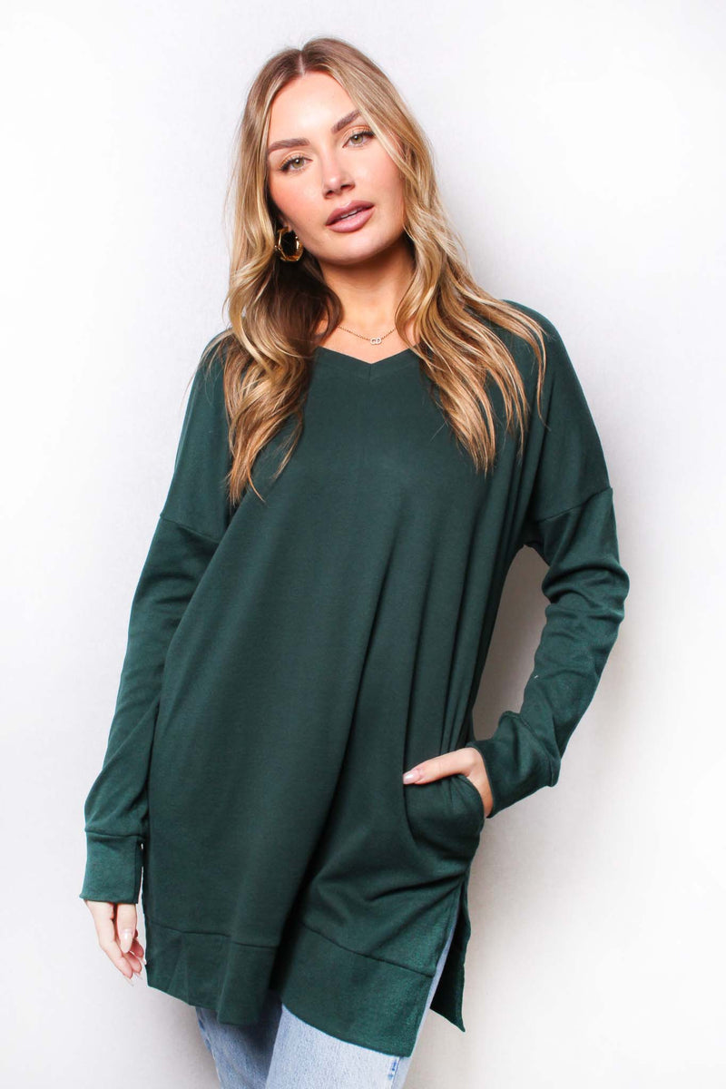 Women's Long Sleeves V Neck Basic Sweater