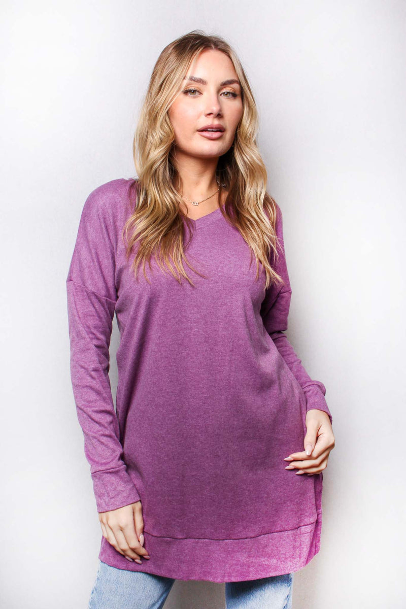 Women's Long Sleeves V Neck Basic Sweater