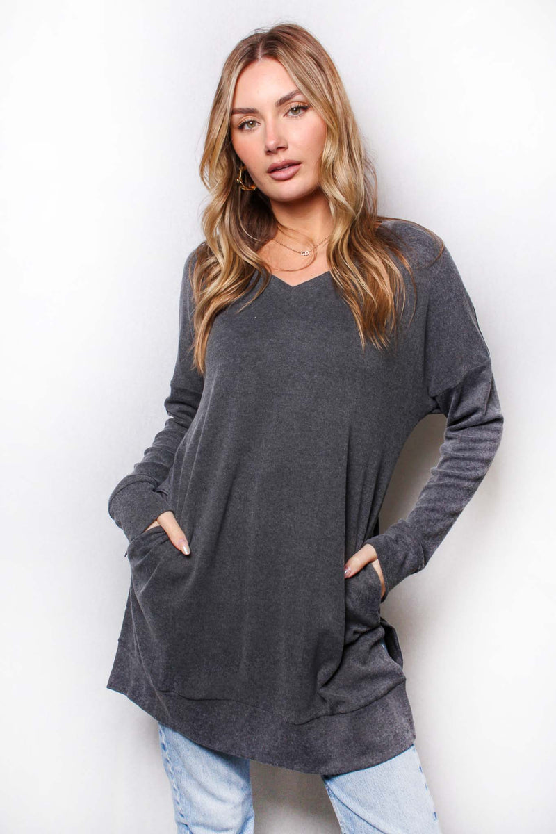 Women's Long Sleeves V Neck Basic Sweater