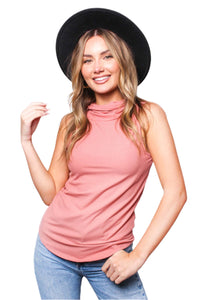 Women's Sleeveless Ribbed Turtleneck