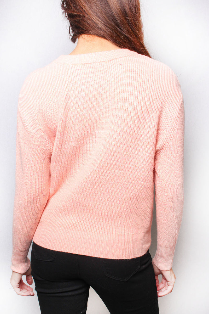 Women's Long Sleeve Solid Knit Sweater