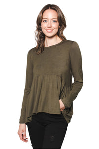 Women's Long Sleeves Baby Doll Top