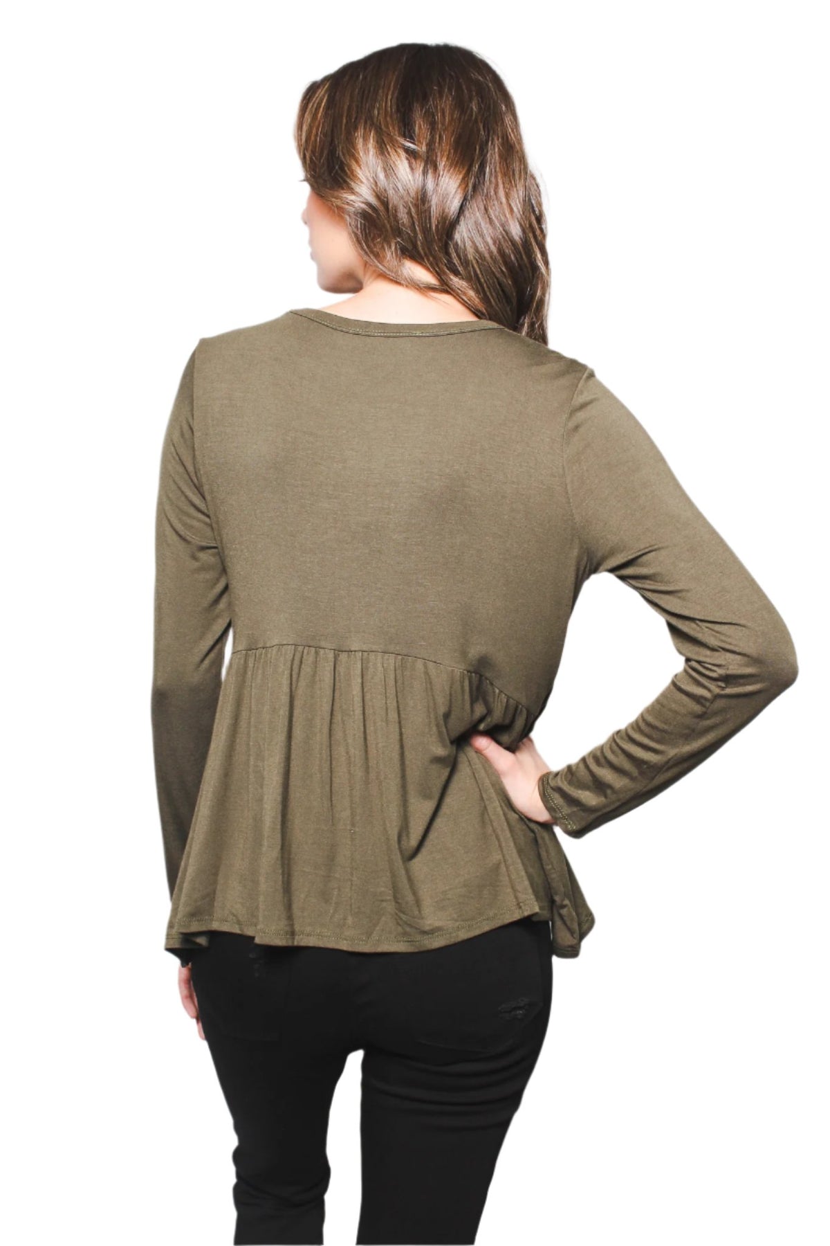 Women's Long Sleeves Baby Doll Top