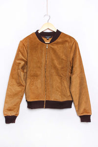 Women's Long Sleeve Lined Corduroy Bomber Jacket