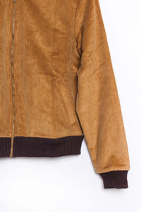 Women's Long Sleeve Lined Corduroy Bomber Jacket