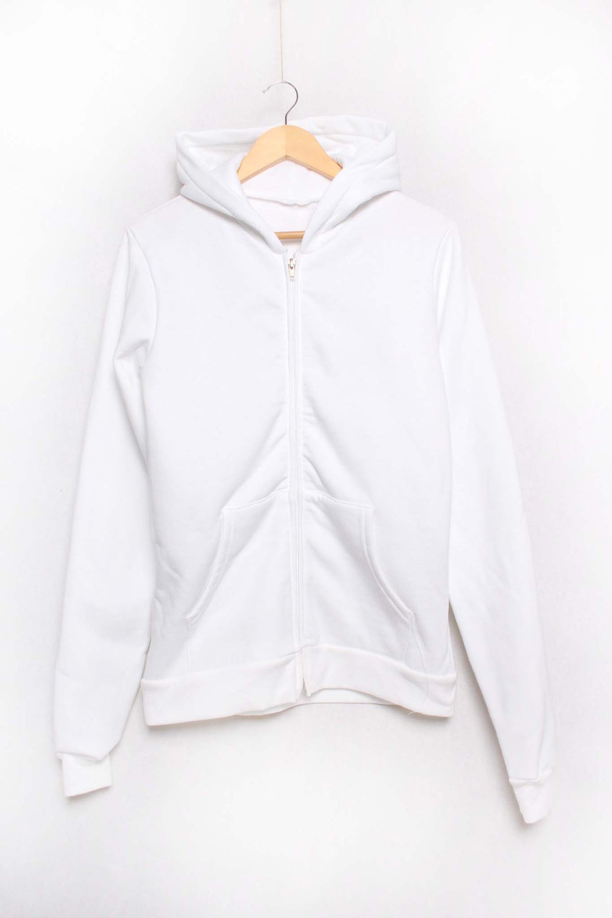 Women's Long Sleeves Double Pocket Zip Up Hoodie Jacket