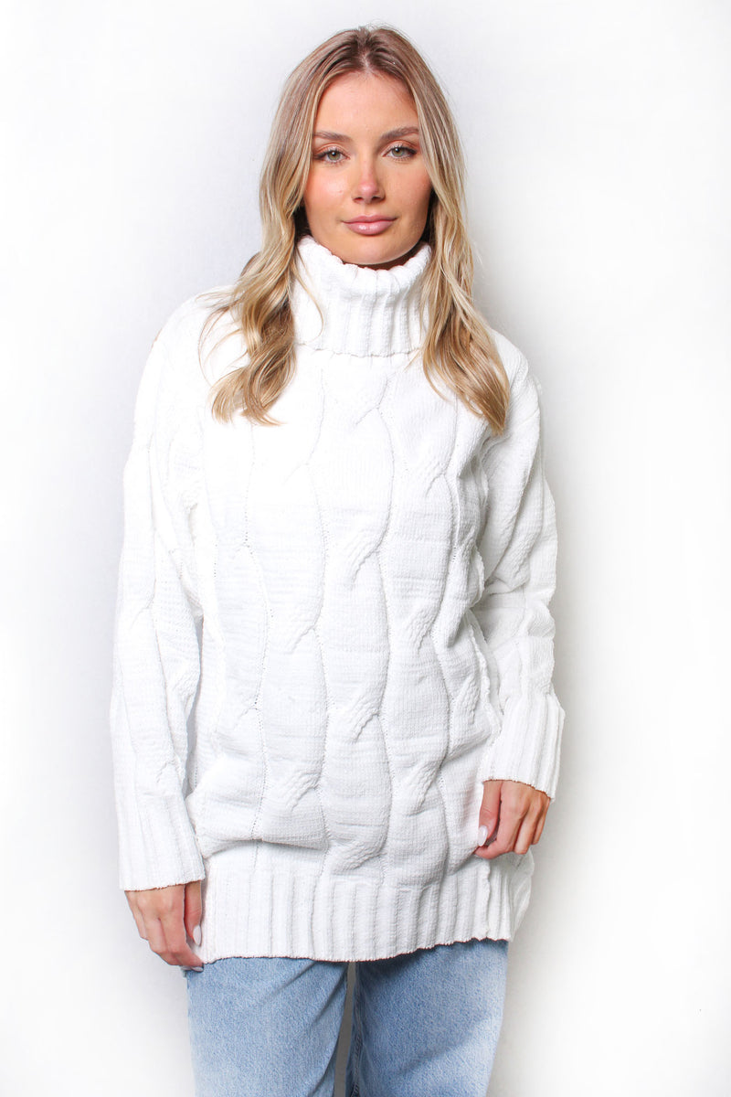 Women's Turtleneck Long Sleeves Knit Sweater