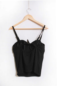 Women's Sleeveless Spaghetti Strap Bustier Bikini Top