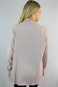 Women's Long Sleeve Cowl Neck Solid Top