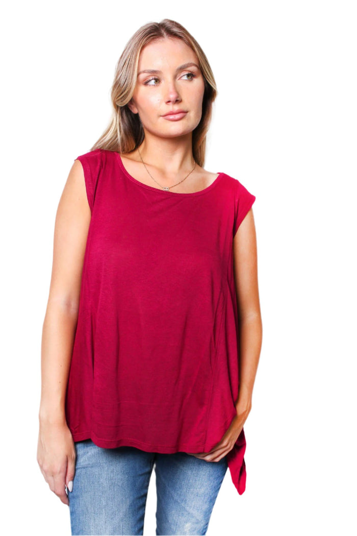 Women's Round Neck Sleeveless Loose Top