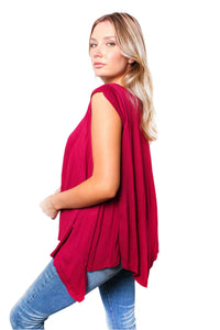 Women's Round Neck Sleeveless Loose Top