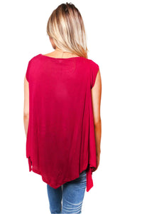 Women's Round Neck Sleeveless Loose Top