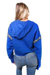 Women's Long Sleeve Drawstring Printed Hooded Jacket