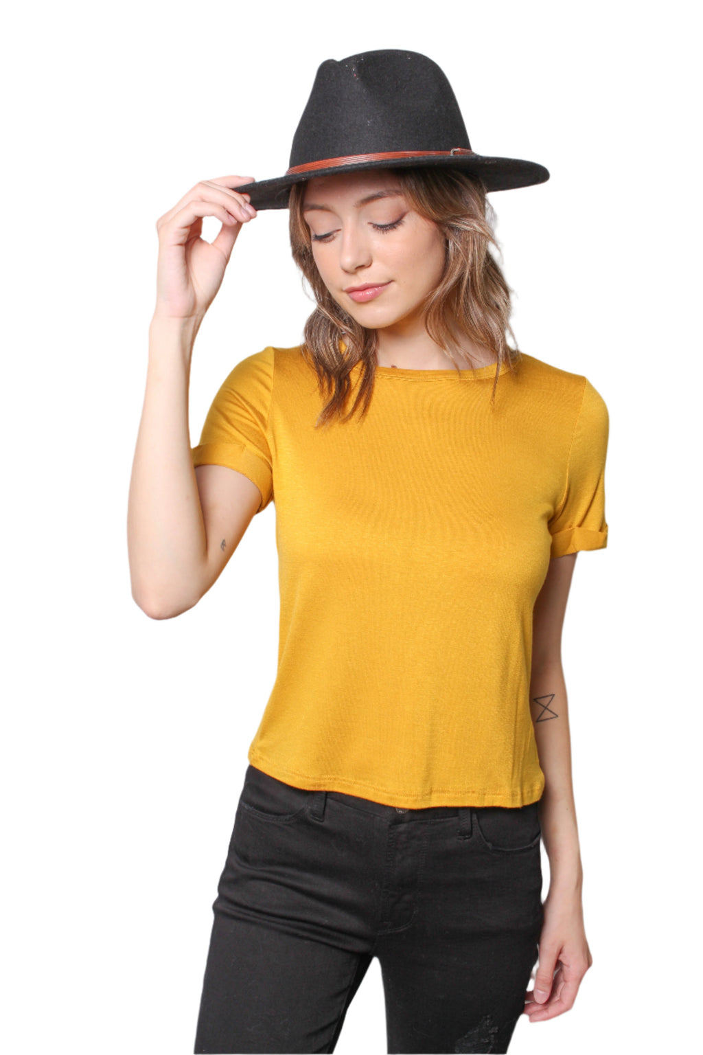 Women's Short Sleeve Round Neck Basic Top