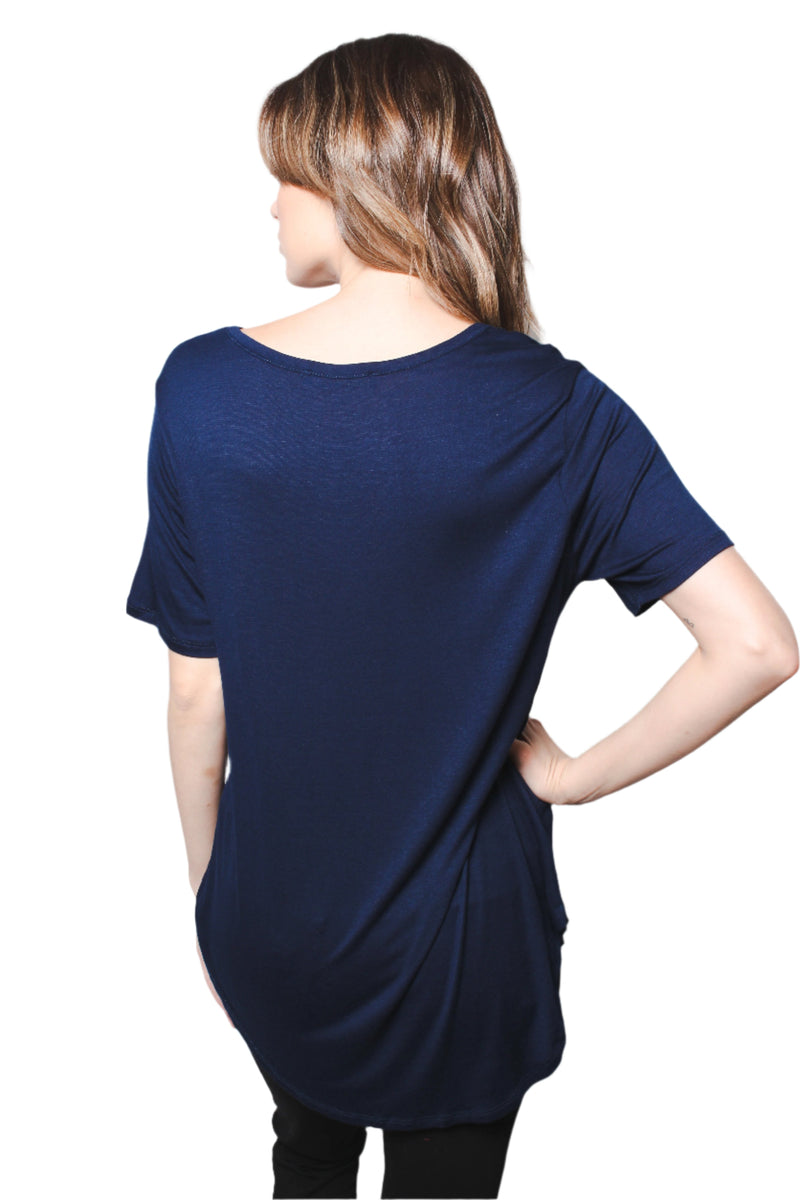 Women's Short Sleeve Scoop Neck Basic Top