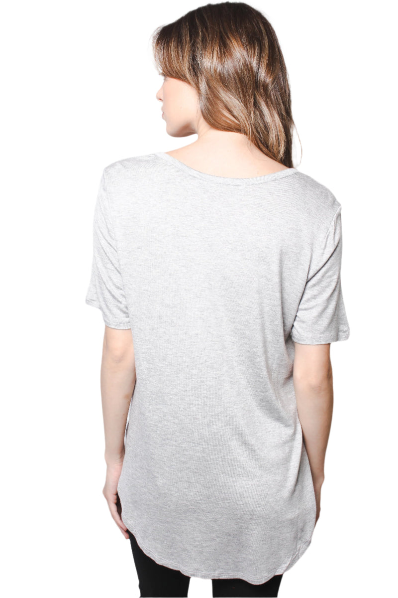 Women's Short Sleeve Scoop Neck Basic Top