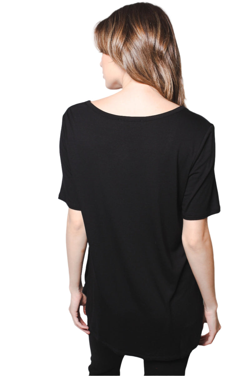 Women's Short Sleeve Scoop Neck Basic Top