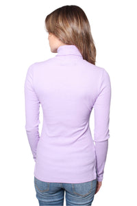 Women's Ribbed Turtle Neck Long Sleeve Top