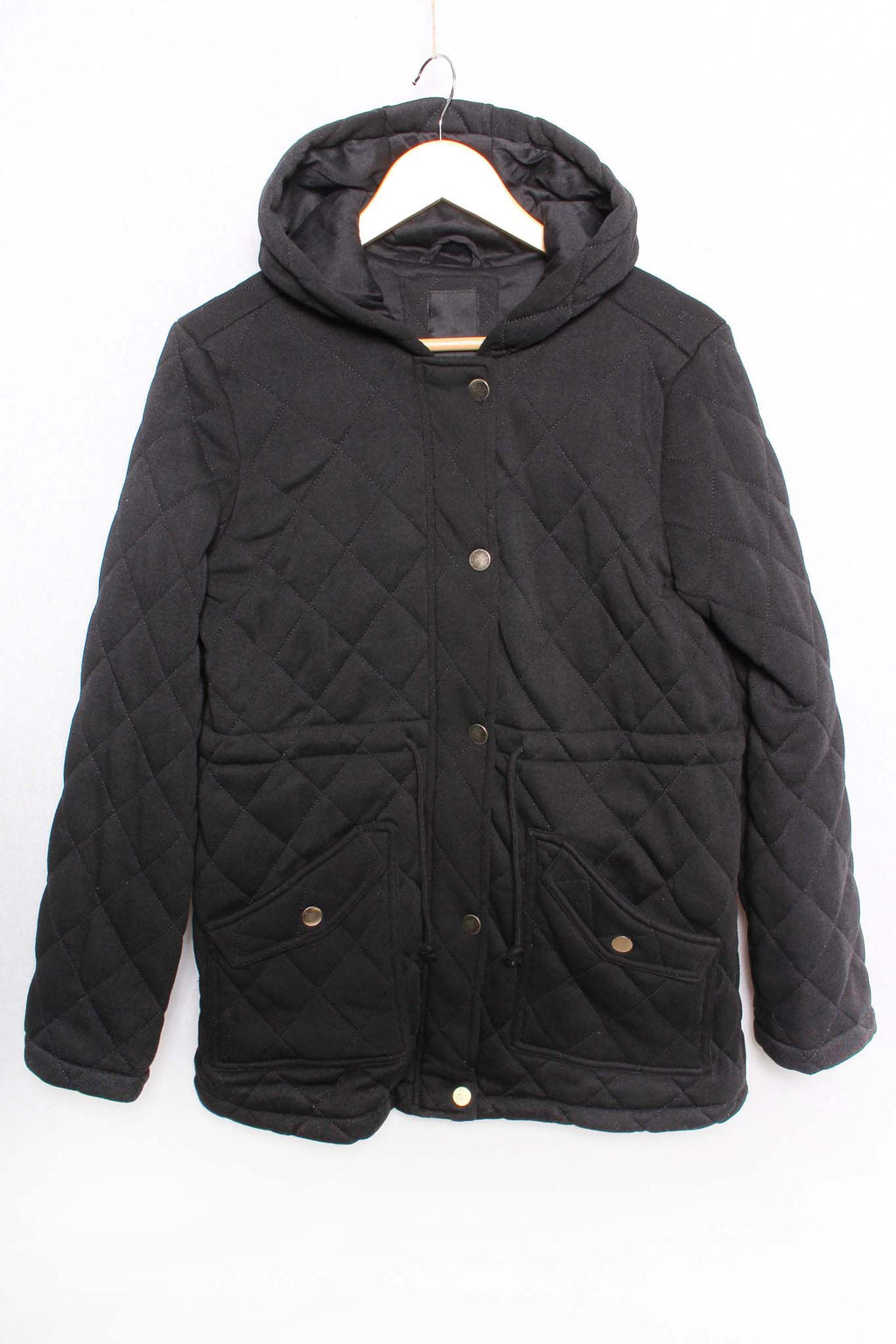 Women's Long Sleeves Zip Button Down Double Pocket Parka