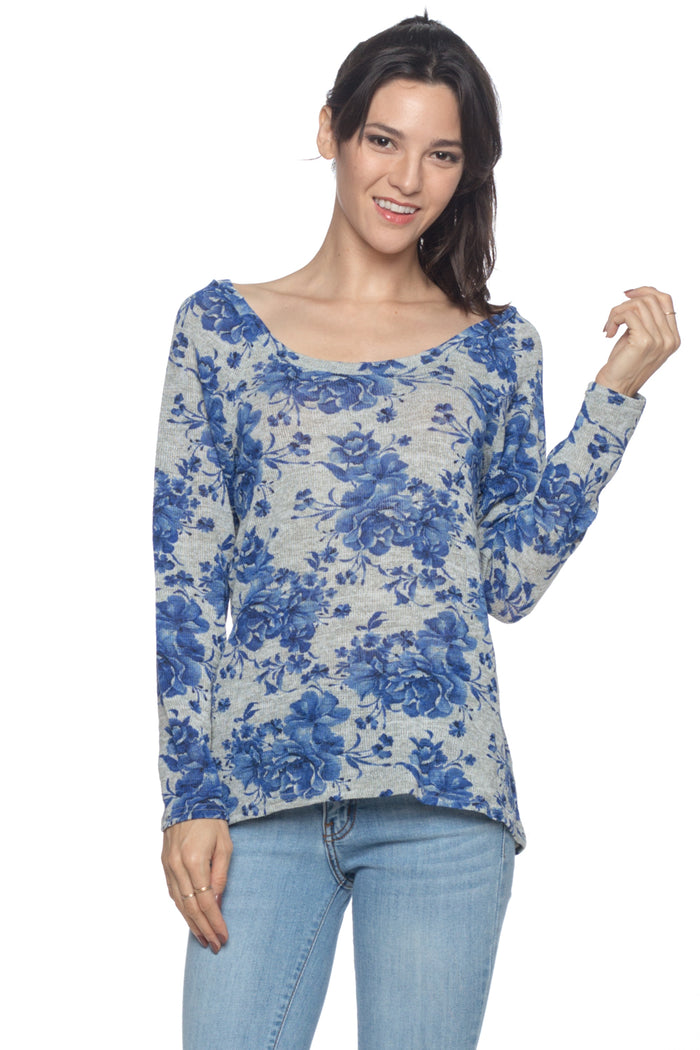 Long Sleeve Floral Blouse