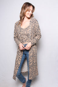 Women's Fuzzy Animal Print Spaghetti Strap Crop Top