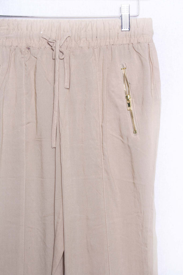 Women's High Waisted Button Down Tight Hem Pants